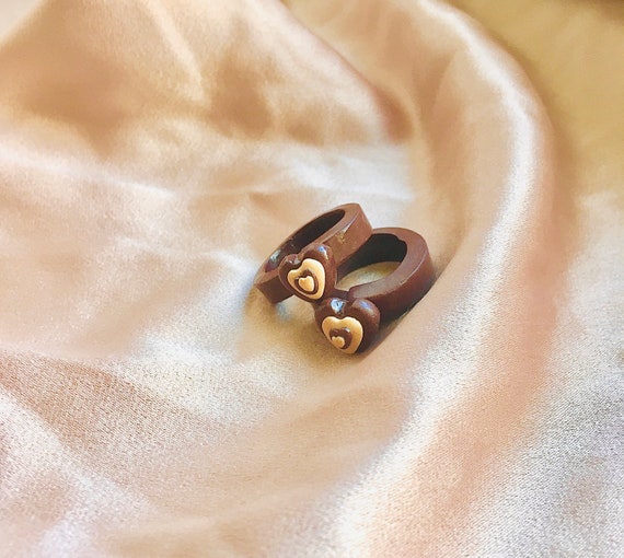 Brown cheap heart ring