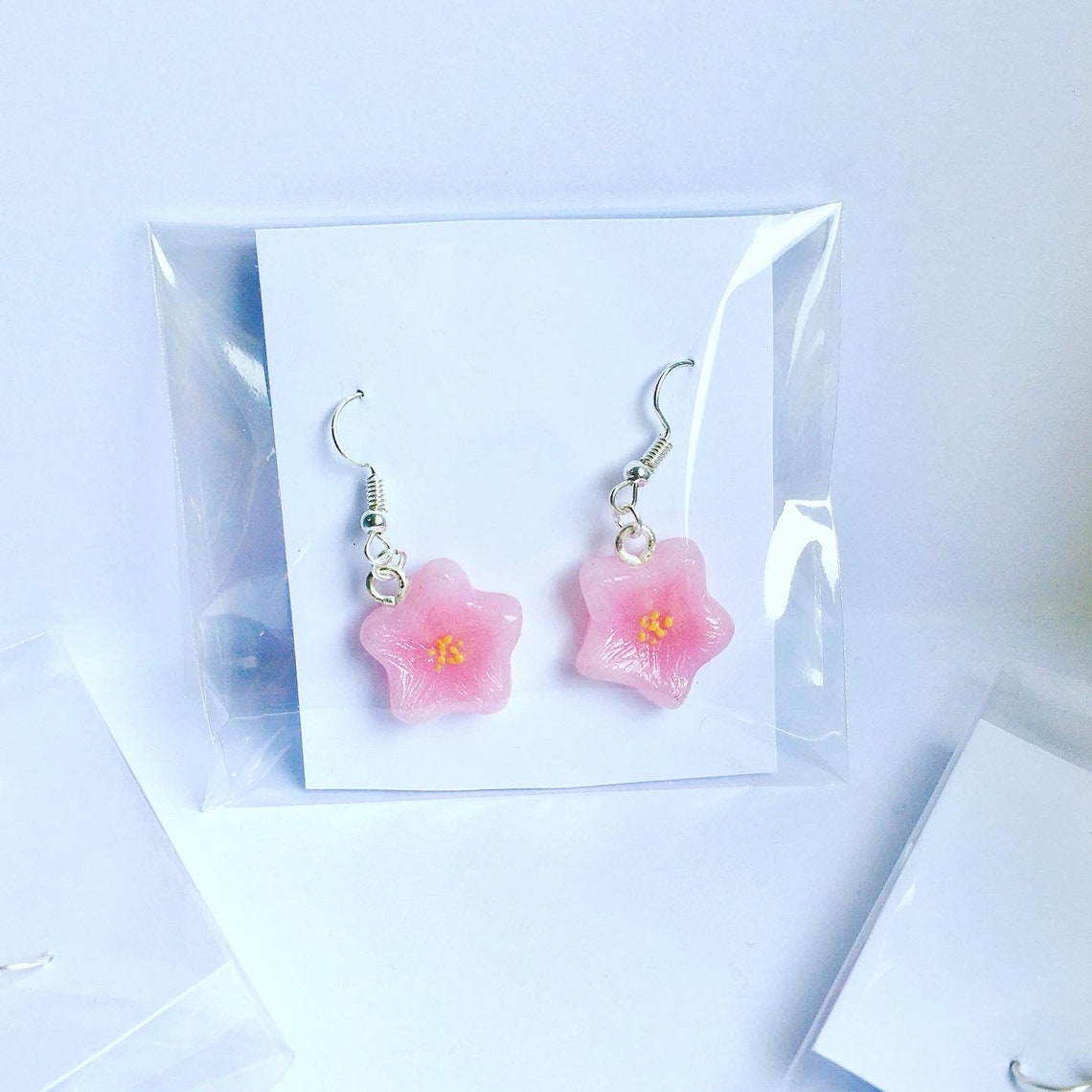 Sakura Flower Earrings Polymer Clay Sakura Flower Earrings Etsy Denmark