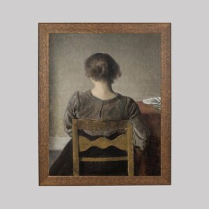 Rest - A Vintage Portrait of a Woman in an Old Wooden Chair ...