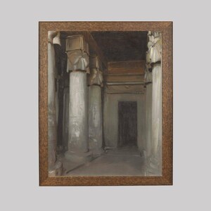 Temple of Denderah Print: Ancient Egypt Architecture Painting