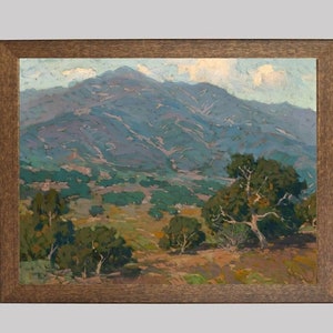 California Foothills Landscape Print: Vintage San Gabriel Mountains