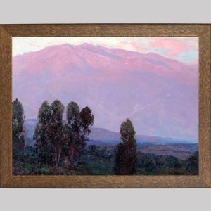 Altadena Landscape Art Print: Vintage California Mountains Painting