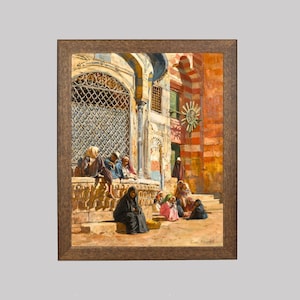 Cairo Cityscape Print: Vibrant Islamic Street Scene, Egyptian Art