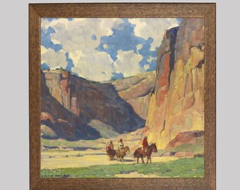 Canyon de Chelly Print: Vintage Western Landscape Art