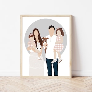 Faceless Portrait | Custom Family Portrait | Custom Line Drawing | Custom Illustration | Drawing from Photo | Personalized gift
