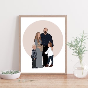 Faceless Portrait | Custom Family Portrait | Custom Line Drawing | Custom Illustration | Drawing from Photo | Personalized gift