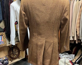 Vintage 40 Reg. Brown Tweed Norfolk.  1960's does 1920's  "Academy Award Clothes" Los Angeles