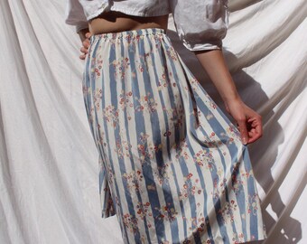 Vintage 1980s Skirt Southwest Pleated Womens Small Long