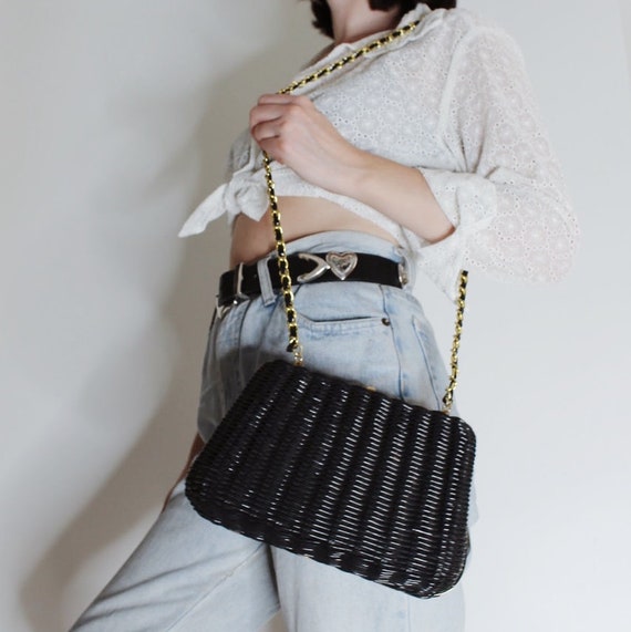 Black Wicker Bag