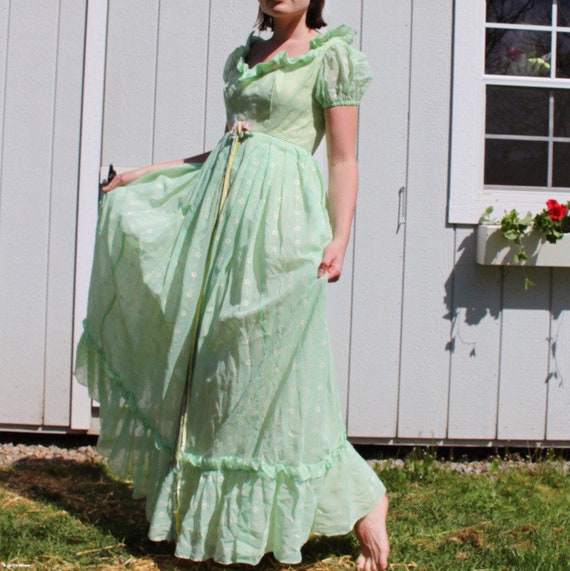 Vintage Green Emma Domb Dress