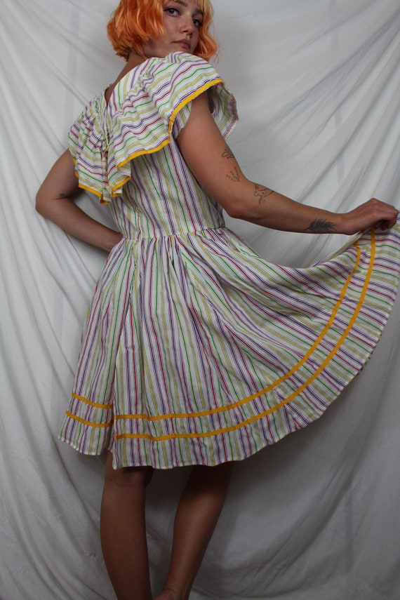 Candy Stripe Handmade 70s Vintage Dress - image 8