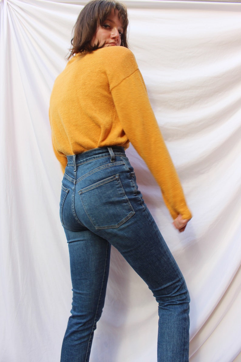 Yellow 80s Vintage Pullover Sweater
