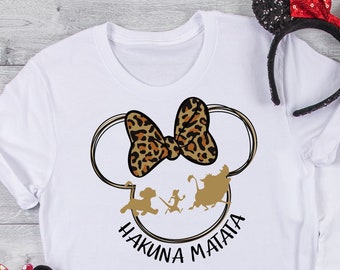 Hakuna Matata-shirts van het dierenrijk, shirts van het dierenrijk, uniseks Disney-T-shirts, T-shirts van de familie van het dierenrijk, shirts met dierenprint DT160