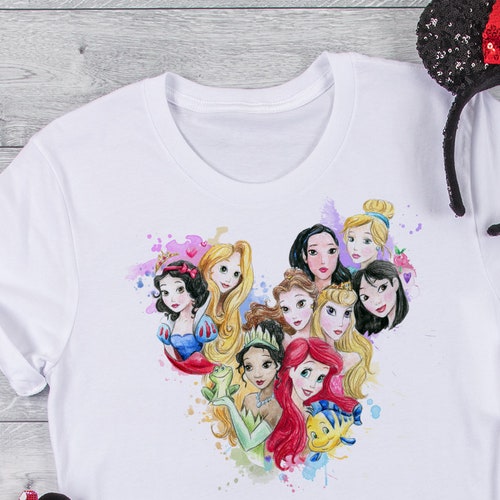 Princess Shirt, Cute Princess white shirt, Disney Cute Shirt, Disney Princesses, Magic Kingdom Day, Disney Tees for kids and adults DT2