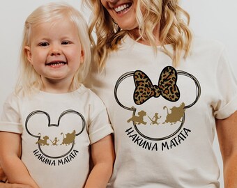 Dierenrijk vakantie shirts, dierenrijk shirts, unisex Disney tees, dierenrijk familie T-shirts, dierenprint, Hakuna Matata DT160