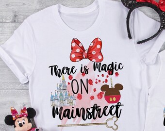 Main Street Magic, Home Disney Shirt, Minnie Cute Shirt, Girls Disney Shirt, Girls trip to Disney, Cute Disney Shirt DT251