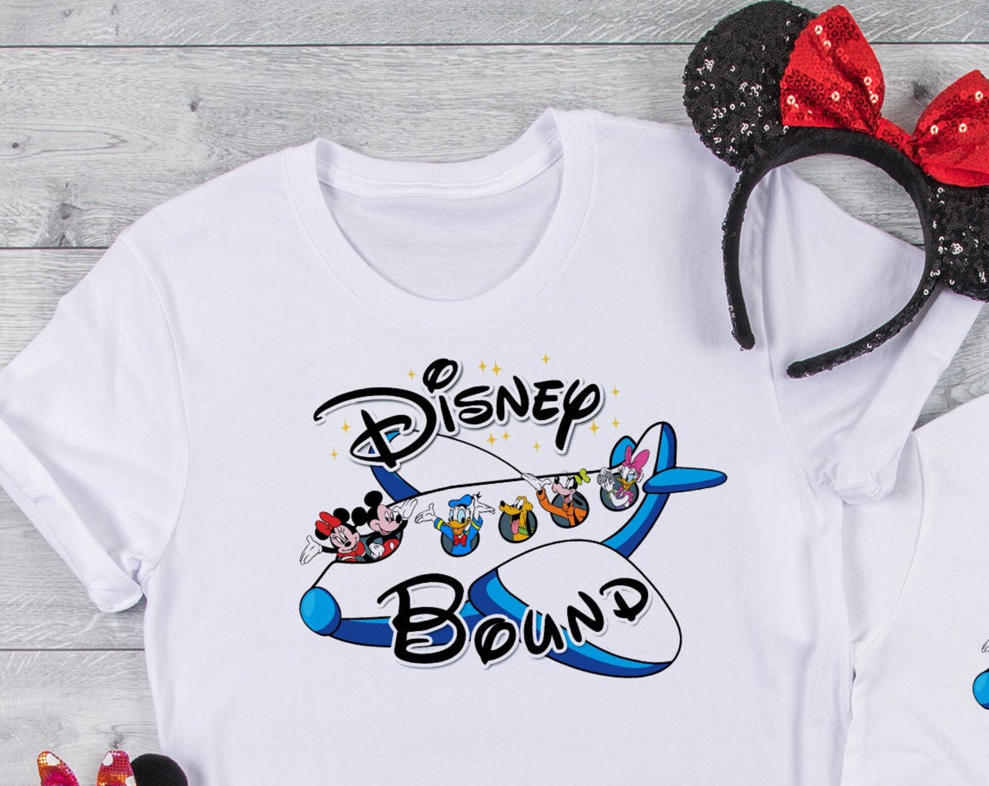 Discover Disney Flugzeug Design Reise Familien Matching Disney Bound T-Shirt