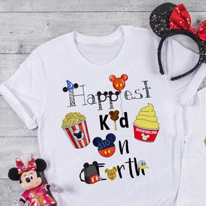 Disney Happiest Kid, Matching Disney Shirts ,Going to Disney ,Disney  shirt, Disney Shirts for kids and adults  DT250