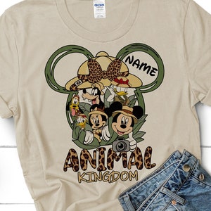Chemises Disney Animal Kingdom, chemises nom personnalisé Animal Kingdom, chemises assorties famille Animal Kingdom, t-shirts assortis Disney Trip 507