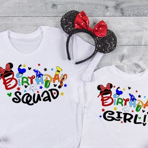 Birthday squad disney shirts top