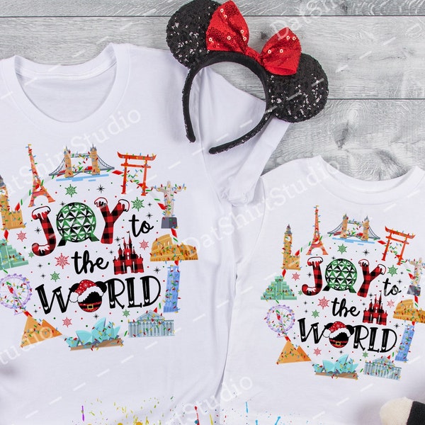 Epcot Christmas Shirt, Joy to the World, Disney Christmas Trip Shirts, Disney family shirts, Christmas at Epcot, Disney Christmas Shirts 441