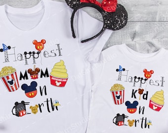 Disney Happiest Kid, Disney Mom, Disney Dad Matching Disney Shirts ,Going to Disney ,Disney  shirt, Disney Shirts for kids and adults  DT321