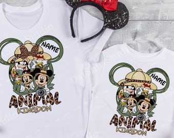 Camisas de Disney Animal Kingdom, camisas con nombre personalizado de Animal Kingdom, camisas a juego de la familia Animal Kingdom, camisetas a juego de Disney Trip 507