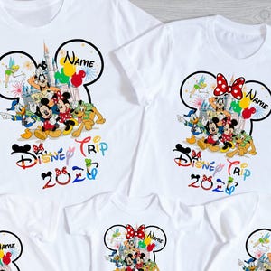 Camisetas personalizadas de viaje a Disney, camisetas de Disneyworld, camisetas de vacaciones en Disney, camisetas de pareja de Disney, camisetas familiares a juego de Disney, viaje a Disney D545 imagen 1