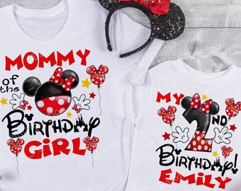 Minnie Micky Geburtstag Shirt, Disney Geburtstag Shirts, Disney Geburtstag Familie Passende Shirts, Disney Geburtstag Junge/Mädchen DT318