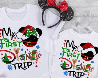 Meine erste Disney Reise, Passende Weihnachten Disney Shirts, Disney Xmas Urlaub, Disney Familie Shirts, Disney Familie passende Shirts 418