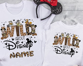 Wild about Disney Animal Kingdom Shirts, Animal Kingdom Custom Name Shirts, Animal Kingdom Family Matching Shirts, Disney Trip matching  527