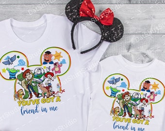 Camiseta inspirada en Toy Story, camisas de Disney Friends, tienes un amigo en mí, Toy Story Land, camisa de Disney D424