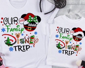 Disney Family Trip 2024, Passende Weihnachten Disney Shirts, Disney Weihnachtsferien, Disney Familienhemden, Disney Familie passende Hemden 448