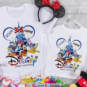 Disney Custom personalizowane koszulki 2024, koszulki rodzinne Disney, koszulka Disney Vacation T-shirt, koszulka dla par Disney, pasujące koszulki Disney DT552