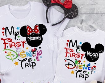 My first Disney Trip, Matching Disney Shirts ,Disney vacation ,Disney family shirts, Disney kids shirts ,Disney family matching shirts DT458