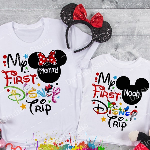 My first Disney Trip, Matching Disney Shirts ,Disney vacation ,Disney family shirts, Disney kids shirts ,Disney family matching shirts DT458