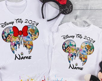Personalisierte Disney Trip 2024 Passende Familie Shirts