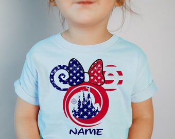 Disney American Flag Shirt, Disney Custom shirts, Matching Disney Shirts, Minnie Mickey Shirt, Disney Cute Shirt, Disney 4th of July 514