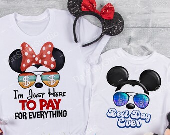 Disney Shirts, Disney Here To Pay Fun Shirt, Matching Disney Shirts, Minnie Mickey Shirt, Disney Cute Shirt, Disney matching tees 511