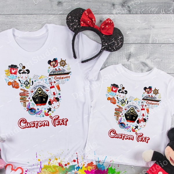 Disney Cuise Shirts, Disney Family Cruise shirts, Matching Minnie Mickey Cruise Shirts, Minnie Mickey Pirate Shirt, DT548