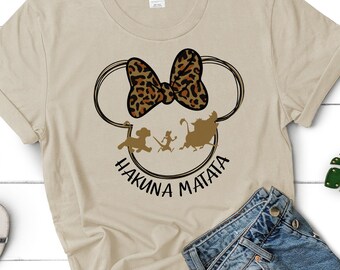 Dierenrijk vakantie shirts, dierenrijk shirts, unisex Disney tees, dierenrijk familie T-shirts, dierenprint, Hakuna Matata DT160