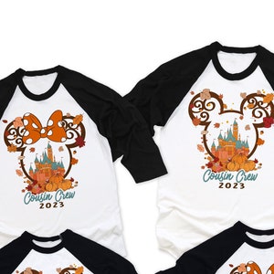 Disney Cousin Crew shirts, Disney Cousin Matching Shirts, Disney Fall Raglans for kids and adults, Disney  Cousin matching Fall Shirts BR4