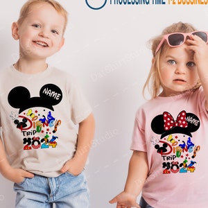 Disney Custom Shirts, Disney Trip 2024, Disney Trip Matching Shirts with custom text, Disney Matching shirts, Personalized Disney Shirt D297