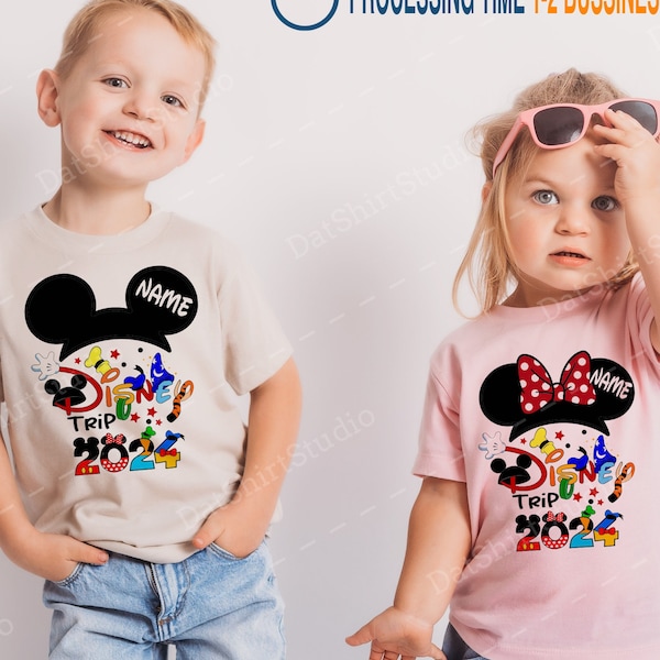 Disney Custom Shirts, Disney Trip 2024, Disney Trip Matching Shirts with custom text, Disney Matching shirts, Personalized Disney Shirt D297