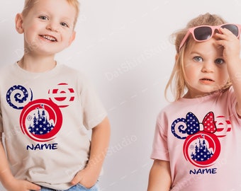 Disney American Flag Shirt, Disney Custom shirts, Matching Disney Shirts, Minnie Mickey Shirt, Disney Cute Shirt, Disney 4th of July 514