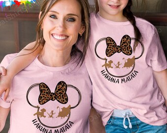 Dierenrijk reis bijpassende shirts, dierenrijk shirts, unisex Disney tees, dierenrijk familie T-shirts, Hakuna Matata DT160