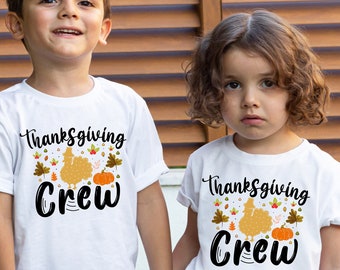 Thanksgiving Crew, Thanksgiving Passende Hemden für Kinder und Erwachsene, Türkei Tag Familienhemden, Türkei Thanksgiving Passende Hemden TG3