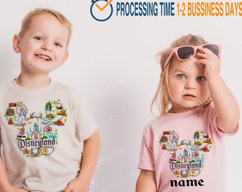 Disneyland Shirts, Disneyland Family Matching shirts with Custom Name, Disneyland cute Shirts DT517