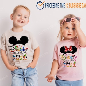 Disney Cousin Crew Shirts, Disney Cousin shirts, Disney vacation 2024, Disney family shirts, Disney shirts for kids and adults D367