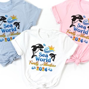 Sea World trip 2024, Sea World Family Adventure 2024, Sea World Matching Shirts 2024, Cute Shirts for kids and adults DT542